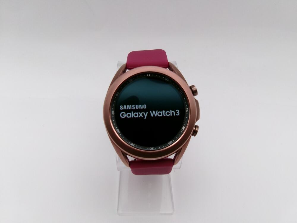 Samsung Galaxy Watch3 SM-R850 41mm Mystic Bronze Burgundy Band 8GB Used Tested
